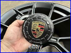 New 20 inch BLACKOUT FORGED PORSCHE GT3 RS Cayman 718 981 987 Boxster BLACK