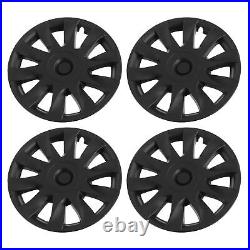 New 4Pcs 18 Wheel Hub Cover Matte Black Fully Wrap Protector Fit For Model 3