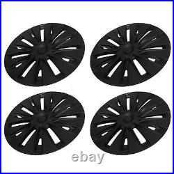New 4 Pcs Wheel Hub Cap Matte Black Automobile Wheel Hub Fully Wrap Rim Protecto