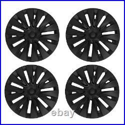 New 4 Pcs Wheel Hub Cap Matte Black Automobile Wheel Hub Fully Wrap Rim Protecto