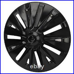 New 4 Pcs Wheel Hub Cap Matte Black Automobile Wheel Hub Fully Wrap Rim Protecto