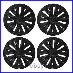 New 4 Pcs Wheel Hub Cap Matte Black Automobile Wheel Hub Fully Wrap Rim Protecto
