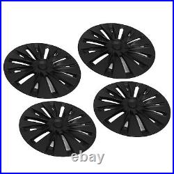 New 4 Pcs Wheel Hub Cap Matte Black Automobile Wheel Hub Fully Wrap Rim Protecto