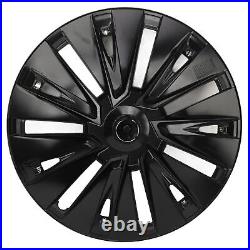 New 4 Pcs Wheel Hub Cap Matte Black Automobile Wheel Hub Fully Wrap Rim Protecto