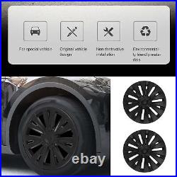 New 4 Pcs Wheel Hub Cap Matte Black Automobile Wheel Hub Fully Wrap Rim Protecto