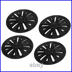 New 4 Pcs Wheel Hub Cap Matte Black Automobile Wheel Hub Fully Wrap Rim Protecto
