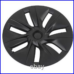 New 4pcs 19in Wheel Hub Cover Matte Black Anti Scratch Cool For Model Y 2020 To