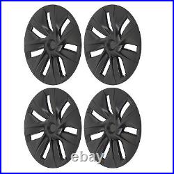 New 4pcs 19in Wheel Hub Cover Matte Black Anti Scratch Cool For Model Y 2020 To