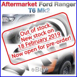New 6 Piece Set Ford Ranger T6 PX2 MK2 Wheel Arch Matte Black Fender Flare ABS E
