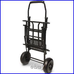 New Ngt Dynamic Fishing Trolley Carp Coarse Folds Flat Twin Wheel Large Base