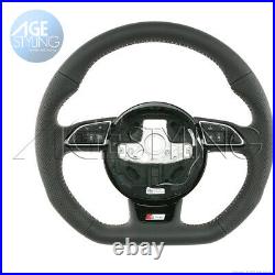 OEM Audi A1 8X A6 A7 4G S-Line Flat Bottom Steering Wheel 2012-017 8XA419091HRRI