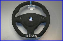 OEM BMW steering wheel E46 E38 E39 E53 M3 M5 suede FULL Alcantara flat bottom