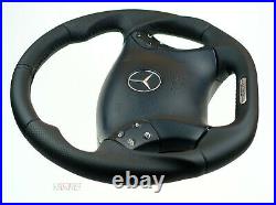 OEM Mercedes Exclusive Custom Steering Wheel FLAT BOTTOM THICK W203 C55AMG