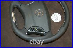 OEM Mercedes W220 W215 s55 cl65 s65 AMG custom steering wheel flat bottom paddle