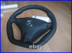 OEM Mercedes small thick flat steering wheel R129 R170 W140 W124 W210 W202 AMG