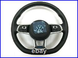 OE New VW Golf R MK7 Passat Tiguan T-Roc Flat Bottom Steering Wheel Complete Y
