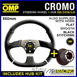 OMP 350mm CHROME STEERING WHEEL & HUB KIT to fit FIAT GRANDE PUNTO ALL 06