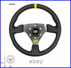 OMP Trecento Black Suede 3 Spoke 300mm 37x27mm Motorsport Steering Wheel