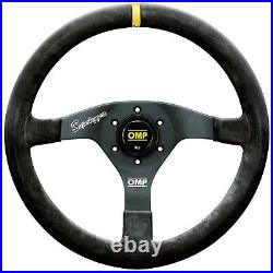 OMP Velocita Superleggero Steering Wheel 350mm Dia / Flat Dish / Black Suede