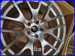 ONYX Amethyst Matte Silver Polish Alloy Wheels 22x10.0 5x130 et20 fit PORSCHE x4