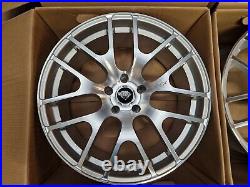 ONYX Amethyst Matte Silver Polish Alloy Wheels 22x10.0 5x130 et20 fit PORSCHE x4