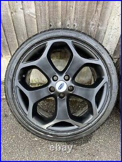 ORIGINAL SET of FORD FOCUS ST MK2 18 Alloy Wheels MATT BLACK With V. GOOD TYRES