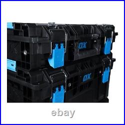 Ox Tooltrek 3 Piece Modular Deep Tool Box + Trolley Wheels + Shallow Box Set Up
