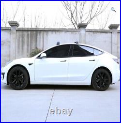 PLAID STYLE 4 X 18 INCH Tesla Model 3 Wheel Covers Hubcaps Matte Black
