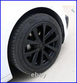 PLAID STYLE 4 X 18 INCH Tesla Model 3 Wheel Covers Hubcaps Matte Black