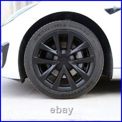 PLAID STYLE 4 X 18 INCH Tesla Model 3 Wheel Covers Hubcaps Matte Black