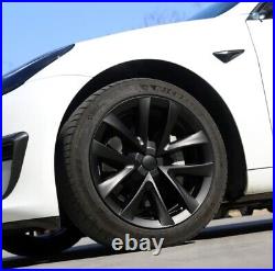 PLAID STYLE 4 X 18 INCH Tesla Model 3 Wheel Covers Hubcaps Matte Black