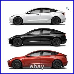PLAID STYLE 4 X 18 INCH Tesla Model 3 Wheel Covers Hubcaps Matte Black