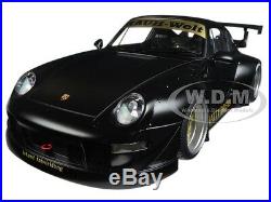 Porsche Rwb 993 Matt Black With Gold Wheels 1/18 Model Car By Autoart 78154