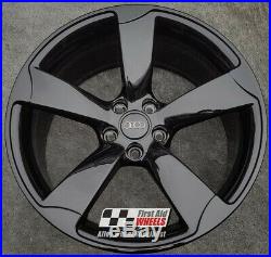 R449BG YOURS 4 Ours AUDI A5 8T S5 4X 19 GENUINE ROTOR GLOSS BLACK ALLOY WHEELS