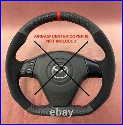 RESHAPED Steering Wheel Mazdaspeed Mazda 3 Flat bottom NEW Leather Alcantara