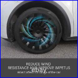 RESTOCKED. For Model Y 4 x 19 Matte Black Wheel Covers Cover Hub Cap Specific