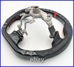 REVESOL Hydro Carbon Fiber Black FLAT Steering Wheel for 08-15 INFINITI G37 NEW