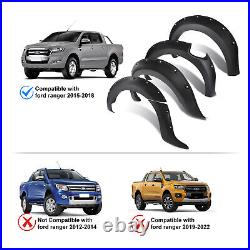 Rivet Style Wheel Arches Kit for Ford Ranger 2015-2019 Wildtrak T7 Fender Flares