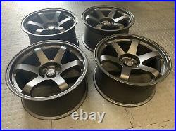 Rota Grid Wheels, flat black, 18x9.5 5x114.3 ET20, Skyline R32 R33 R34 GTR, Evo