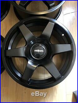 Rotiform SIX Black Matt 5x100 and 5x112 et45 Alloy Wheels (4) 8.5x18