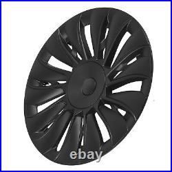 SDS 4PCS 19in Wheel Hub Cap Matte Black Full Wrap Sporty Replacement For