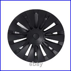 SDS 4PCS 19in Wheel Hub Cap Matte Black Sporty Wheel Rim Cover Replacement For
