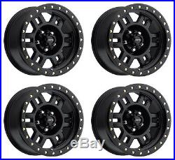 Set 4 18 Vision 398 Manx Black Wheels 18x9 6x5.5 18mm Chevy Tahoe GMC 6 Lug Rim