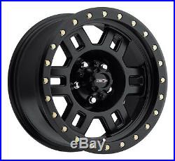 Set 4 18 Vision 398 Manx Black Wheels 18x9 6x5.5 18mm Chevy Tahoe GMC 6 Lug Rim