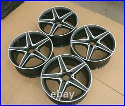 Set Of 4 Genuine Oem Mercedes C Class W205 18 Alloy Wheel Rims Matte Black Cut