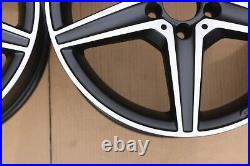 Set Of 4 Genuine Oem Mercedes C Class W205 18 Alloy Wheel Rims Matte Black Cut