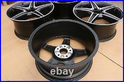 Set Of 4 Genuine Oem Mercedes C Class W205 18 Alloy Wheel Rims Matte Black Cut