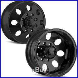 Set of 4-17 Ion 167 Dually 8x200 Matte Black Wheels Rims
