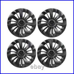 (Set of 4) Black Wheel Cover Hubcap Induction Style For Tesla MODEL Y 19'' ONLY
