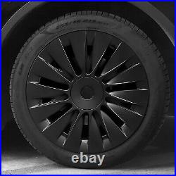 Set of 4 Replacement 19 Inch Wheel Cover Trims for Tesla Model Y Matte Black